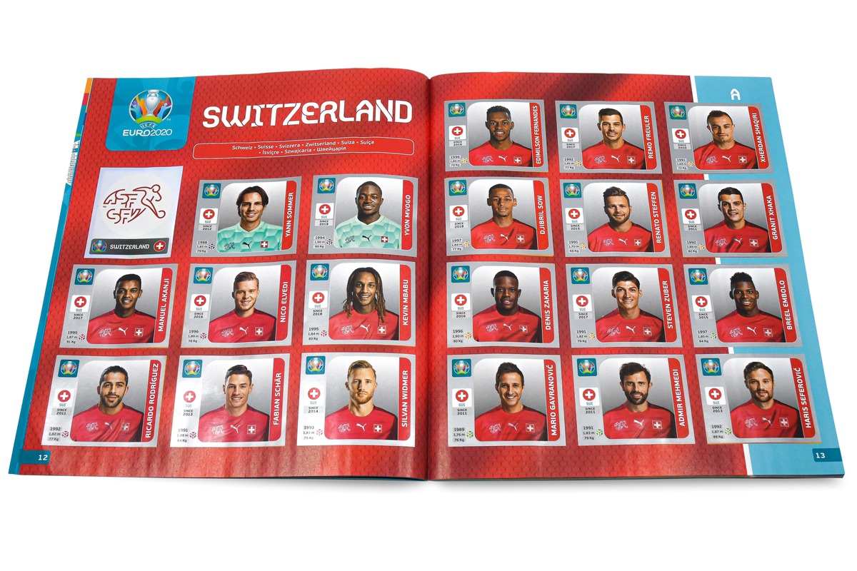 The UEFA EURO 2020TM Pearl Edition official sticker collection